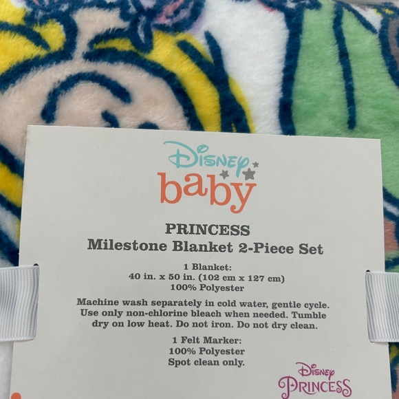 Plush Disney Princess Milestone Blanket - Picture 3 of 4